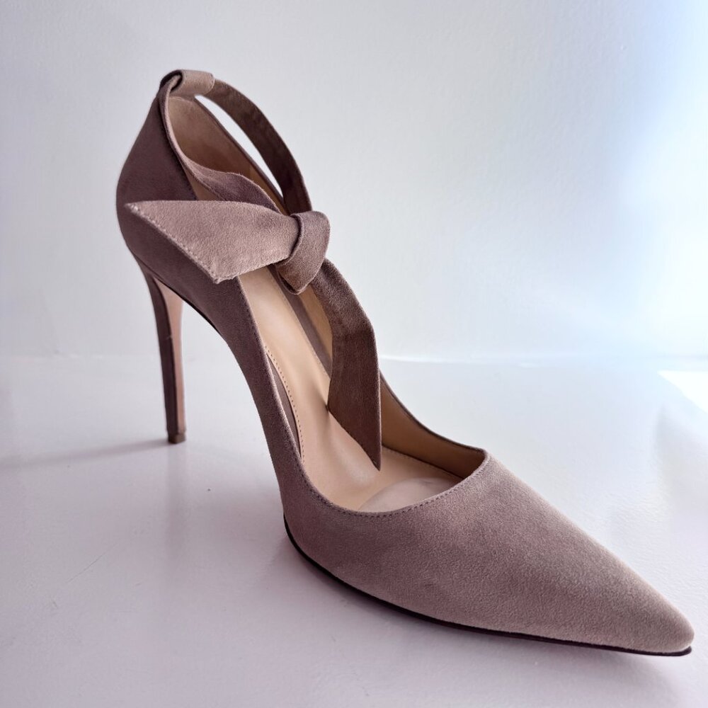 Alexandre Birman Suede T-Strap Pumps Heels Size 38.5 Designer - Picture 12 of 14